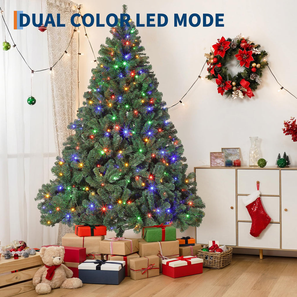 6ft Artificial, Premium Spruce Hinge Material, Holiday with Metal Hinges and Collapsible Base Gatherings and Office