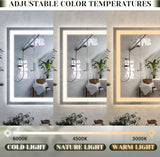 32x 22 Inch Large Lighted Vanity Mirror with Dimmable 3 Modes, LED Makeup Mirror ＆ Dressing Room, Tabletop or Wall