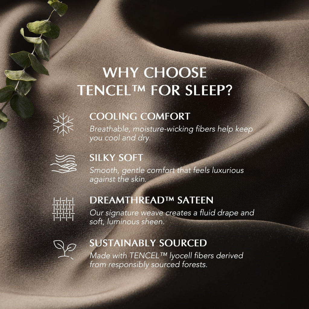 TencelTM Sheet Set, Breathable & Cooling, Cal.King, Espresso Brown