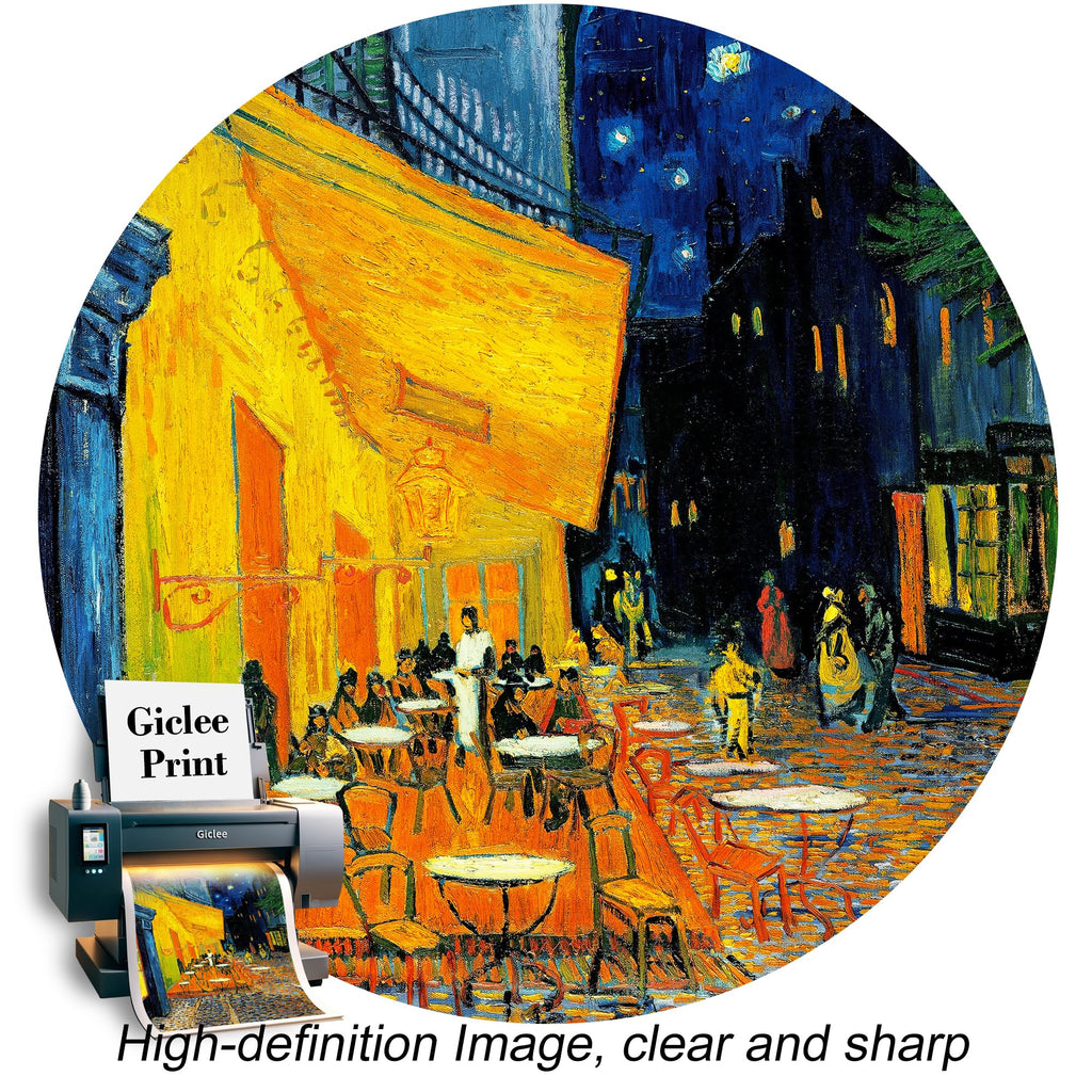 Café Terrace at Night by Vincent Van Gogh.Framed Size:40.5x34.5 inches, Image Size:36x30 inches Van Gogh.World