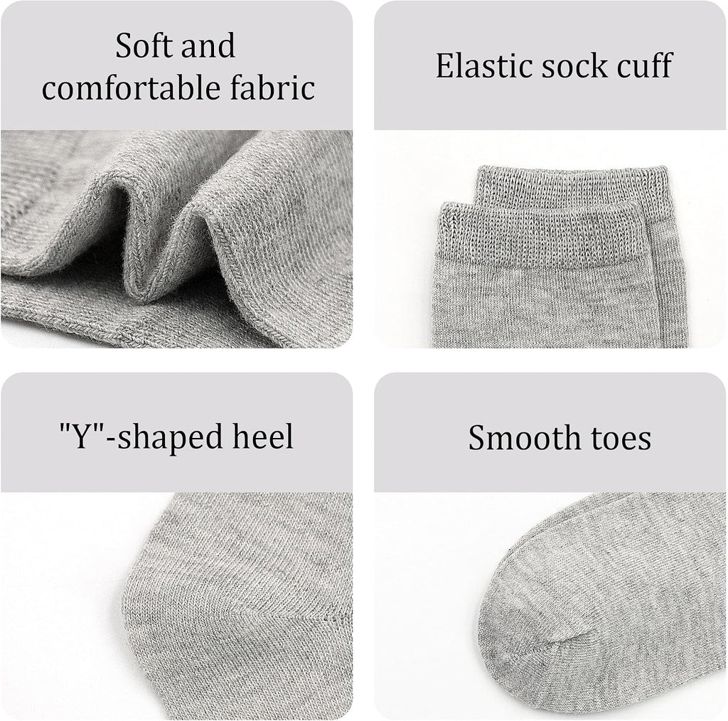 15 Pairs Kids Socks Toddler Crew School Athletic Socks