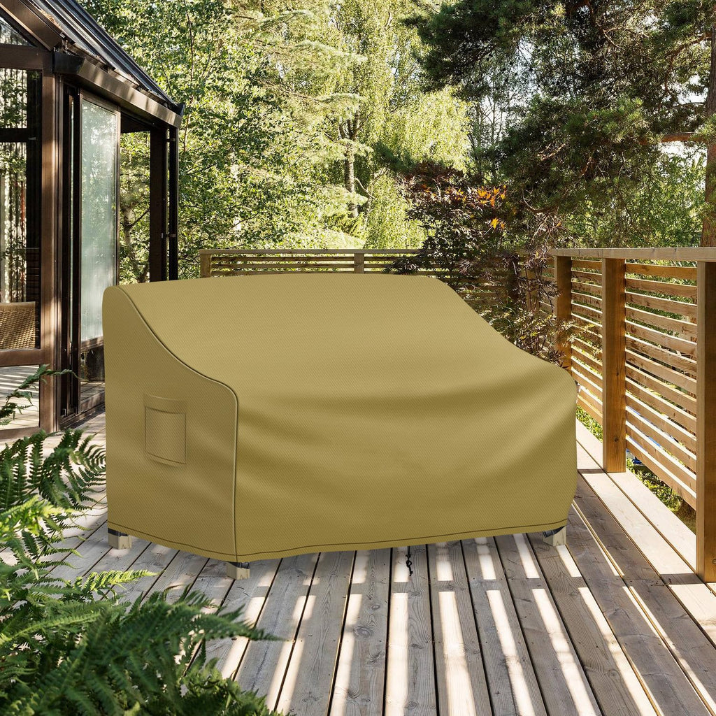 Outdoor Couch Cover Waterproof, 3-Seater Outdoor Sofa Cover, Patio Furniture Covers with Air Vent and Handles, 78W x
