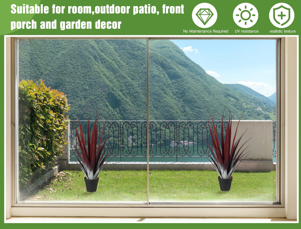 1 Pc 26 Inch Artificial Red Aloe Vera Plant in Pot