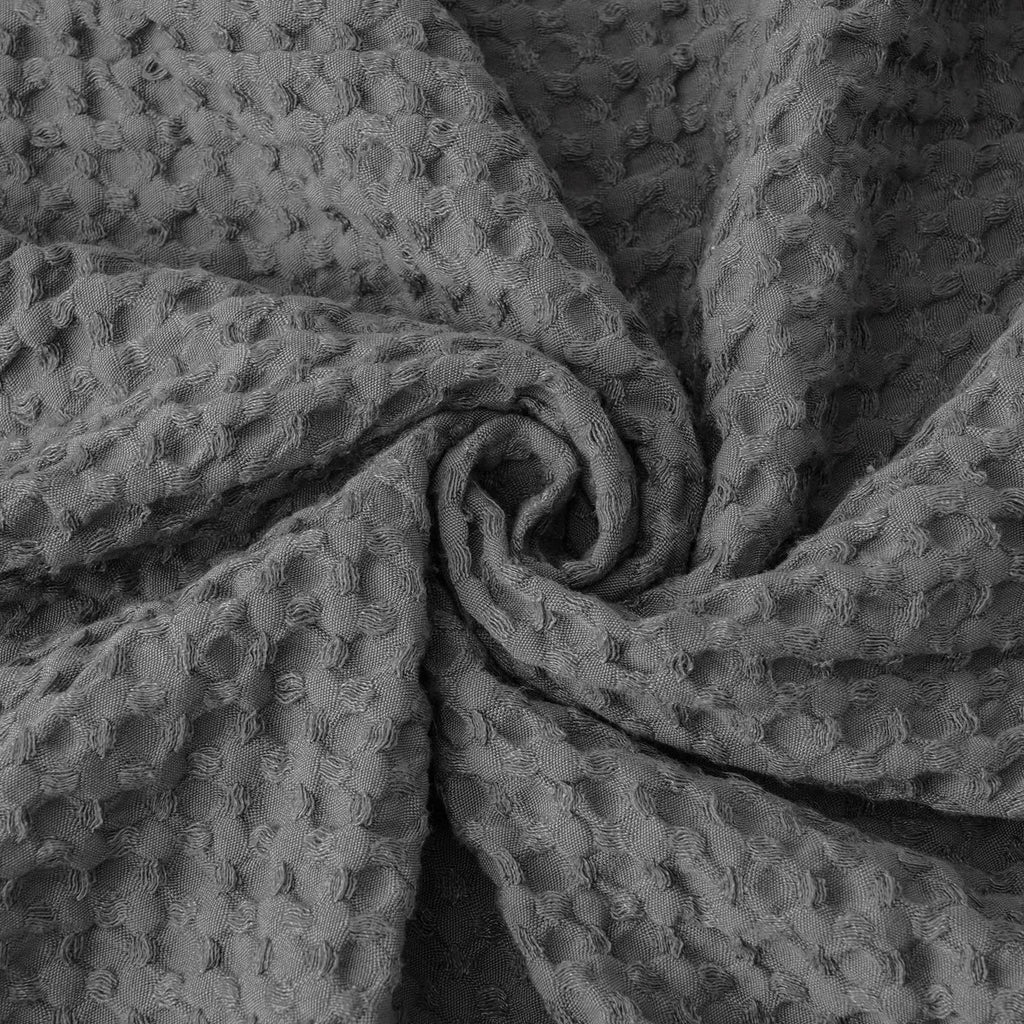 Ultra Soft Waffle Pillow Shams Queen Size 20"x30", Grey, No Insert