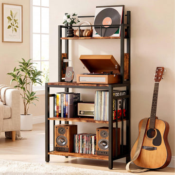 Record Player Stand with Storage, Turntable Stand