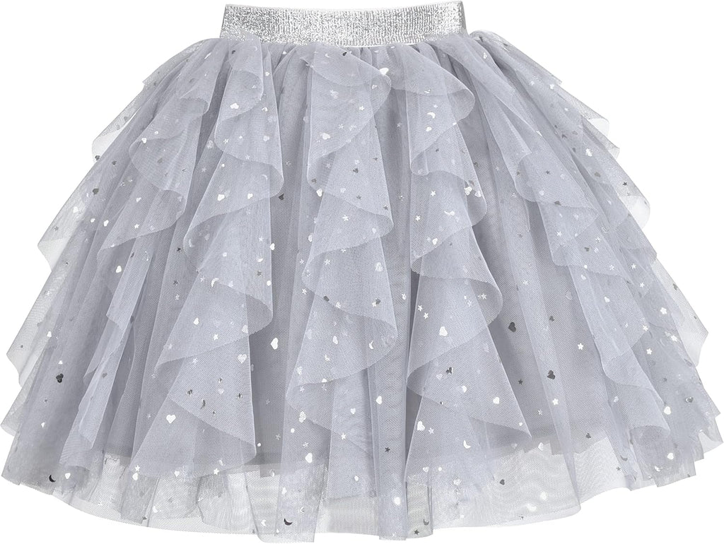 Girls Skirt Navy Blue Pearl Stars Sparkling Tutu Dancing