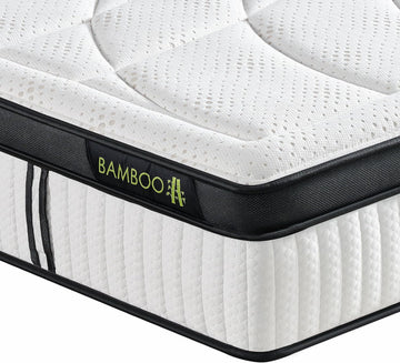 California King Mattress, 14 Inch Cal King Medium Hybrid Mattress | Bamboo Rayon Cooling Surface, Gel Memory Foam &