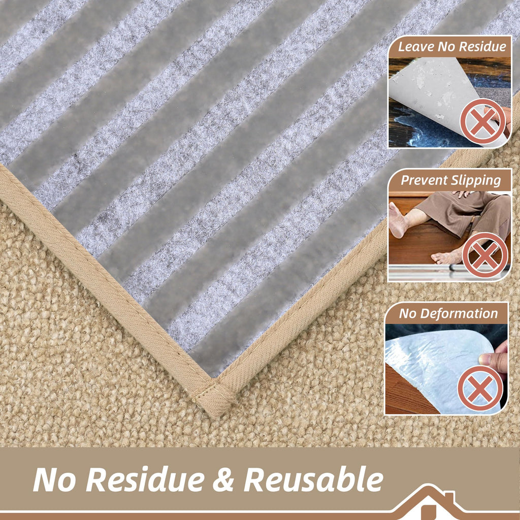 Non Slip for Wooden Steps 28" x 9", 4pcs, Warm Beige