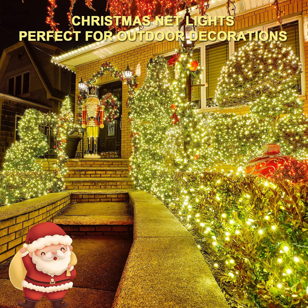 360 LED Christmas Net Lights, Warm White, 12ft x 5ft