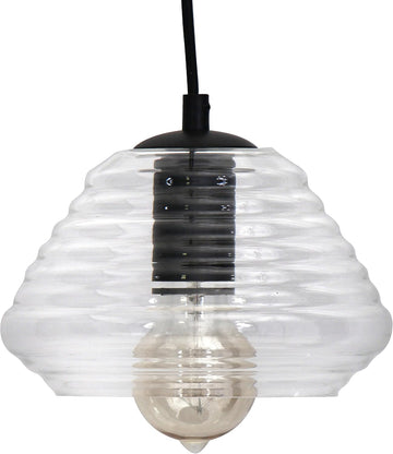 Torus Triangle Industrial Pendant with Clear Glass