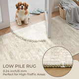 3x5 Washable Area Rug for Entryway, Soft Kitchen Rugs Non Slip for Dining Room, Vintage Abstract Liv