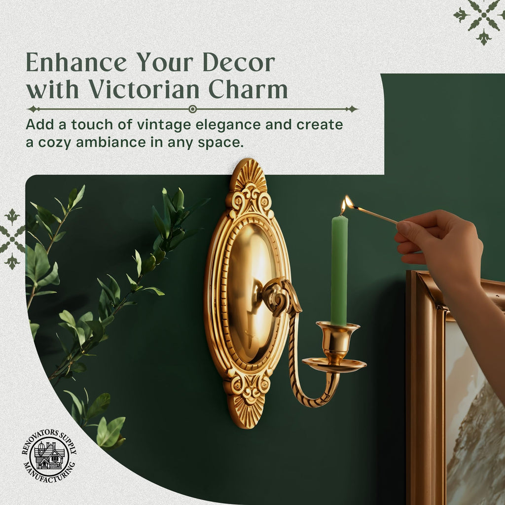 Supply 9.1 in Victorian Wall Sconce Candle Holder Antique