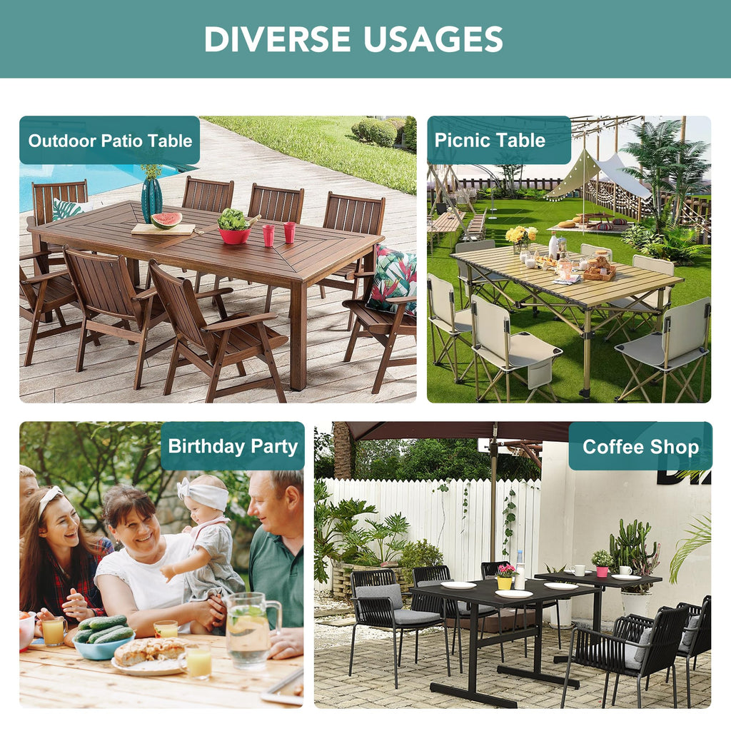Outdoor Tablecloth with Umbrella Hole, Natural, 60 Inch Round