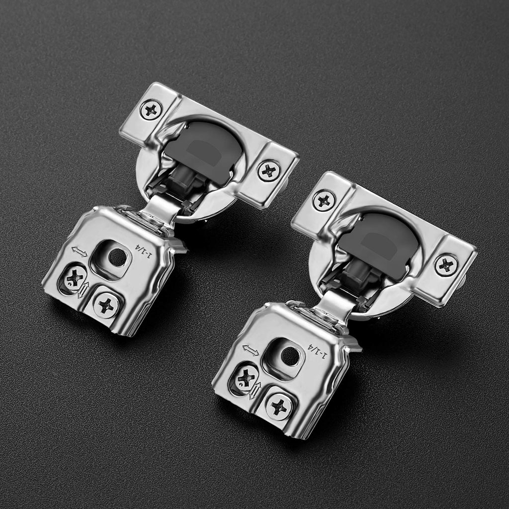 1-1/4 Inch Overlay Soft Close Hinge Kitchen Cabinet Hinges 50 Pack
