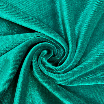 Princess Jade Green Polyester Spandex Stretch Velvet Fabric - Yard - 10001