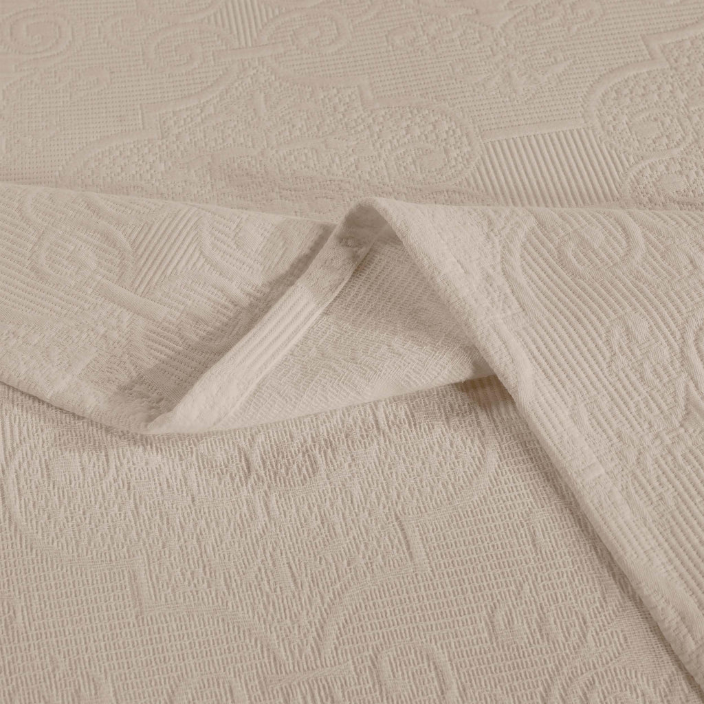 Cotton 2-Piece Bedspread Set, Oversized Bedspread, 1 Pillow Sham, Medium Weight Blanket, Home Bed Decor, Warm