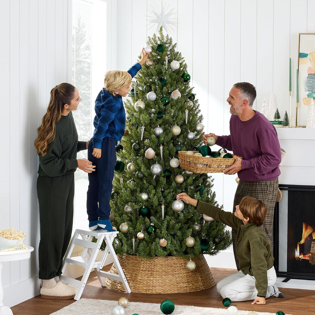 Premium Nordic Fir Christmas Tree, Unlit Artificial Full Hinged Realistic Holiday Decoration w/ 3,500 Branch Tips