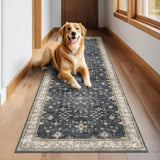 Black Washable 10ft Long Runners for Hallways, 2'6"x10' Wide Kitchen Runner Rug, Entryway Indoor Rug
