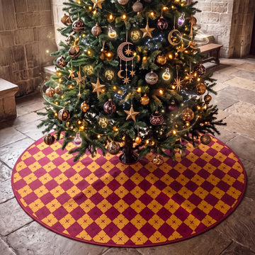 Academic Christmas Tree Skirt 48 Inches Large Burlap Double Layer Plain Academic Style Tree Skirts Rustic Jute