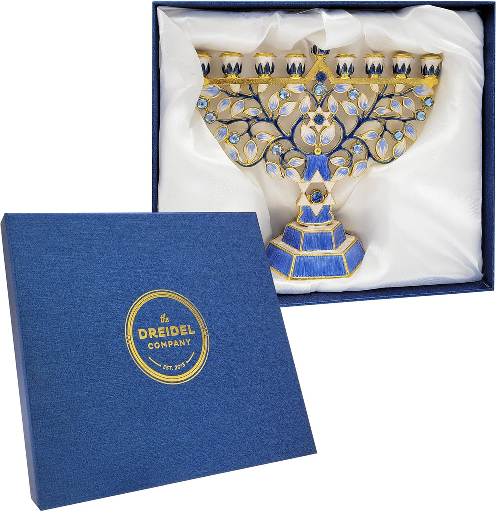 Hanukkah Enamel Hand-Painted Enameled Metal