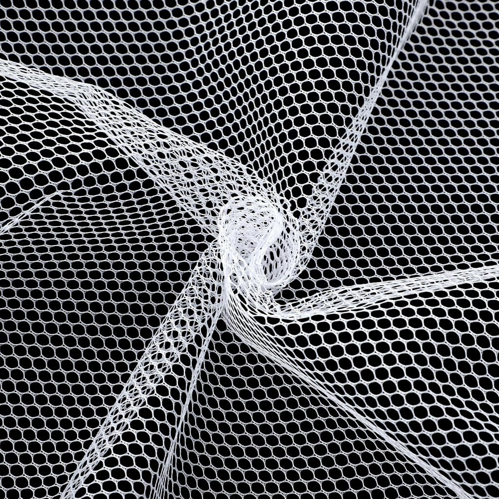 63 x 59 Inch White Mesh Fabric, Slightly Stretch Mesh Fabric Cuttable Netting Fabrics Meshes for Sewing Projects