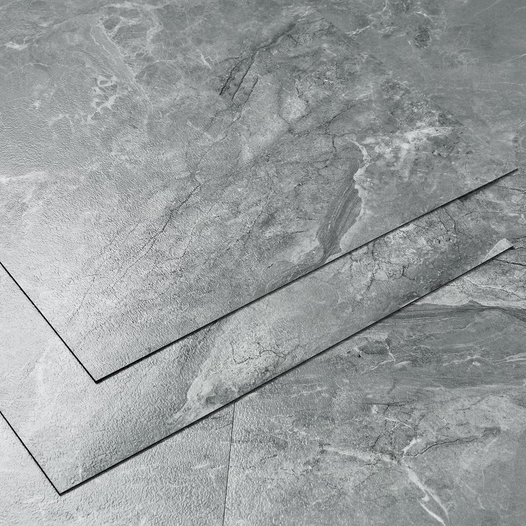36 PCS Grey Marble Vinyl Flooring Peel and Stick Marble Floor Tile Waterproof 12"x12" Self Adhesive Grey Vinyl Tile