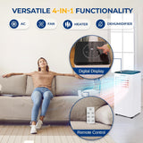 8000 BTU Portable Air Conditioner with Heating Functionality, 4-in