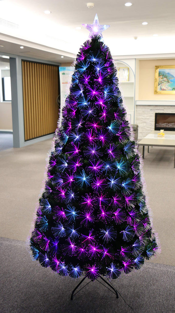 6 Ft Multi-Color Colors Changing LED Fiber Optic Christmas Tree Pre-lit (6ft)