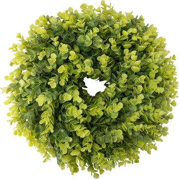 Summer Wreaths for Front Door 15" Artificial Boxwood Wreath Spring Door Wreath for Farmhouse Wedding Festival All
