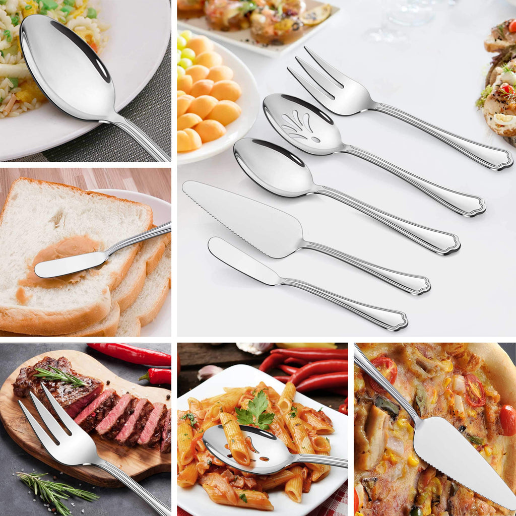29-Piece Silverware Flatware Set for 4, Stainless Steel Cutlery Set
