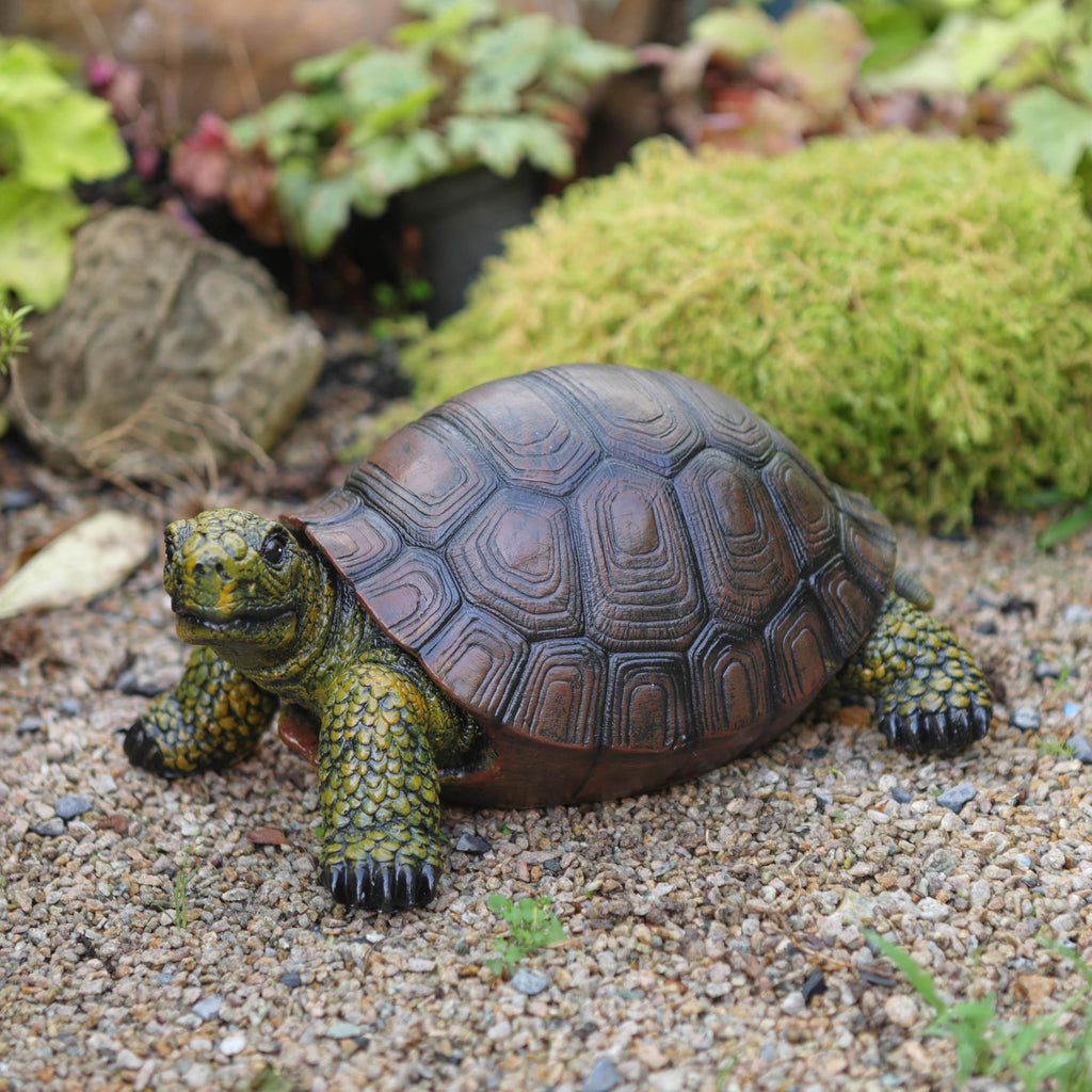 Weather-Resistant Resin Turtle Statue Decoration, Exquisite Handicraft, Artistic Simulation Animal Sculpture