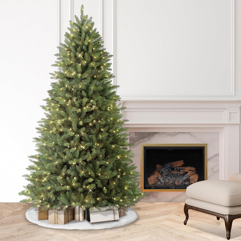 7.5 Foot Pre-Lit Elegant Series Fraser Fir Artificial Christmas Tree with 600 UL Listed Clear Lights, Green