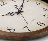 Bernhard Products Vintage Brown Wall Clock Silent Non Ticking 16 Inch Extra Large Quality Quartz Battery Operated