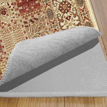Ultra-Thick 0.6" Memory Foam Rug Pad 5x7 ft, Non-Slip Carpet Gripper Pad, Waterproof Rug Cushion for Hardwood Floors - Set of 35
