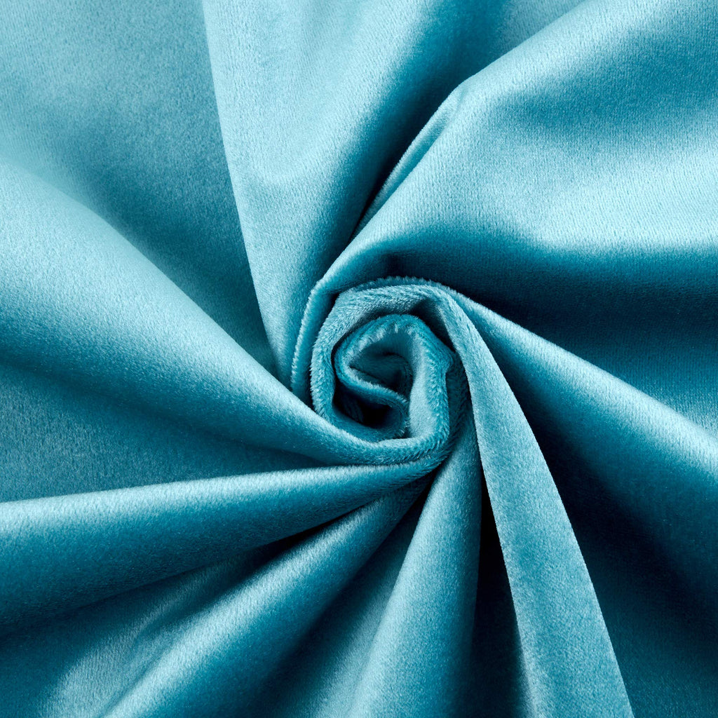 Plush Darling Velvet Aqua, Fabric by the Yard