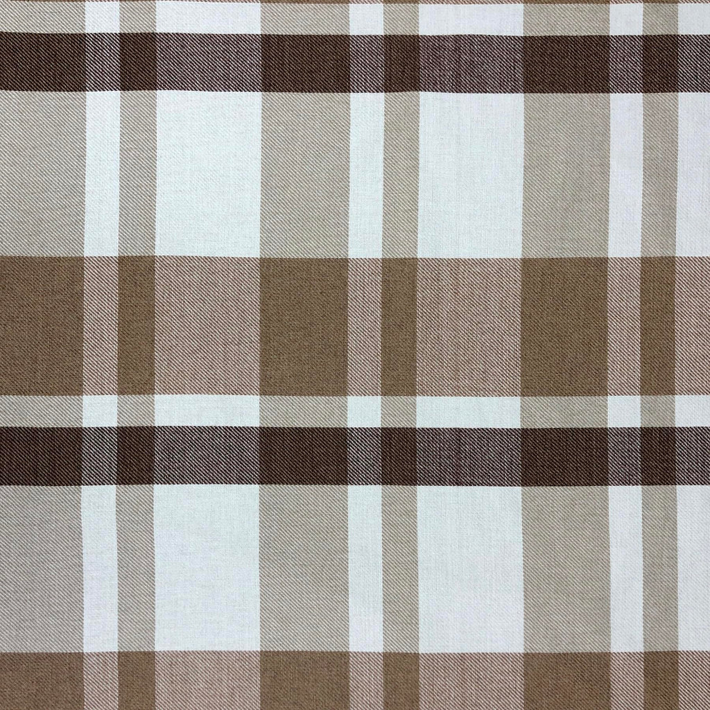 Beige Brown Plaid Curtains Farmhouse Window Curtains Highland Woolen Look Grommet Drapes Bedroom 2 Panels 45 * 95