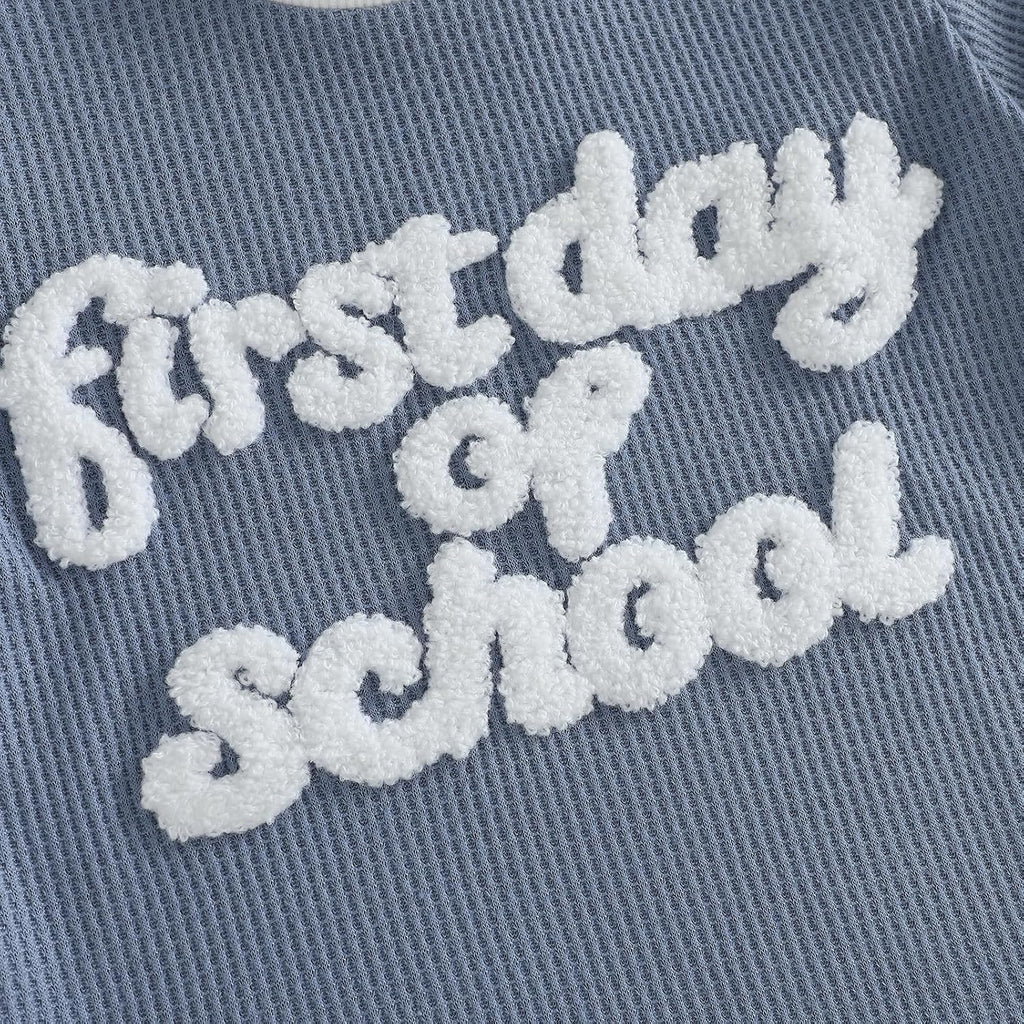 Toddler Boy First Day of School Outfit T-Shirt Shorts Set