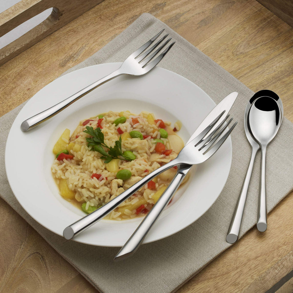 Living - Wave - Wave 42-Piece Flatware Set - Silver