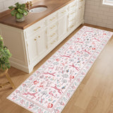 2x10 Rug for Hallway, Washable Kitchen Runner Rug with Non Slip Backing, Soft Low Pile Vintage Anima