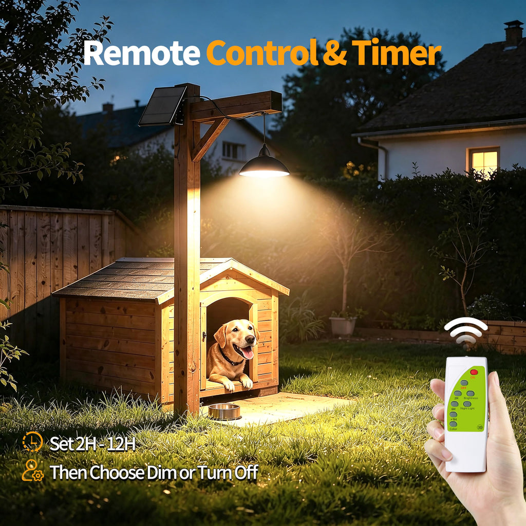 Solar Pendant Lights, 2 Pack 4000mAh for Chicken Coop & Shed