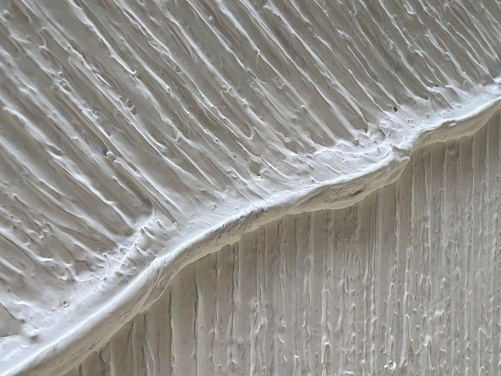 Thick Texture White Abstract Oil Painting Thick Texture Texture Beach Wave Landscape Painting Family Wall Art Deco