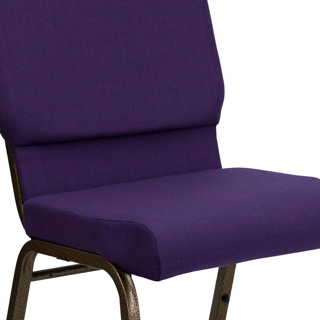 Purple Stacking Auditorium Chair with 19" Seat