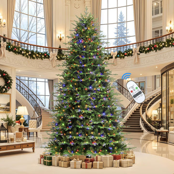 Prelit Artificial Aspen Christmas Tree with Remote Control