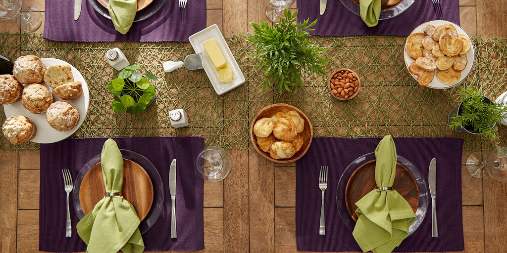 Ribbed, Placemat Set, Eggplant 6 Count, CAMZ33242