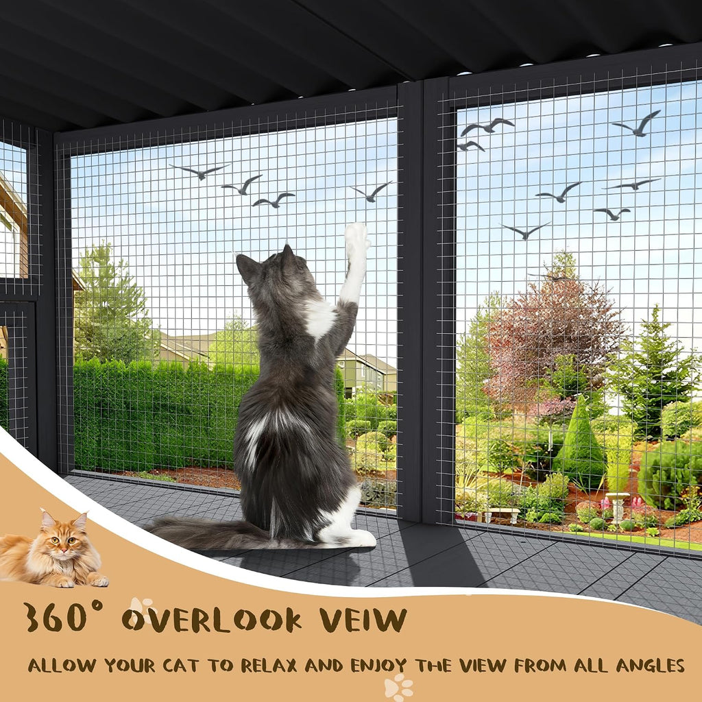 Cat Catio Window Perch for Large Cats - Outdoor Cat Enclosure Window, Catio Window Box Hommock for Inside Cats