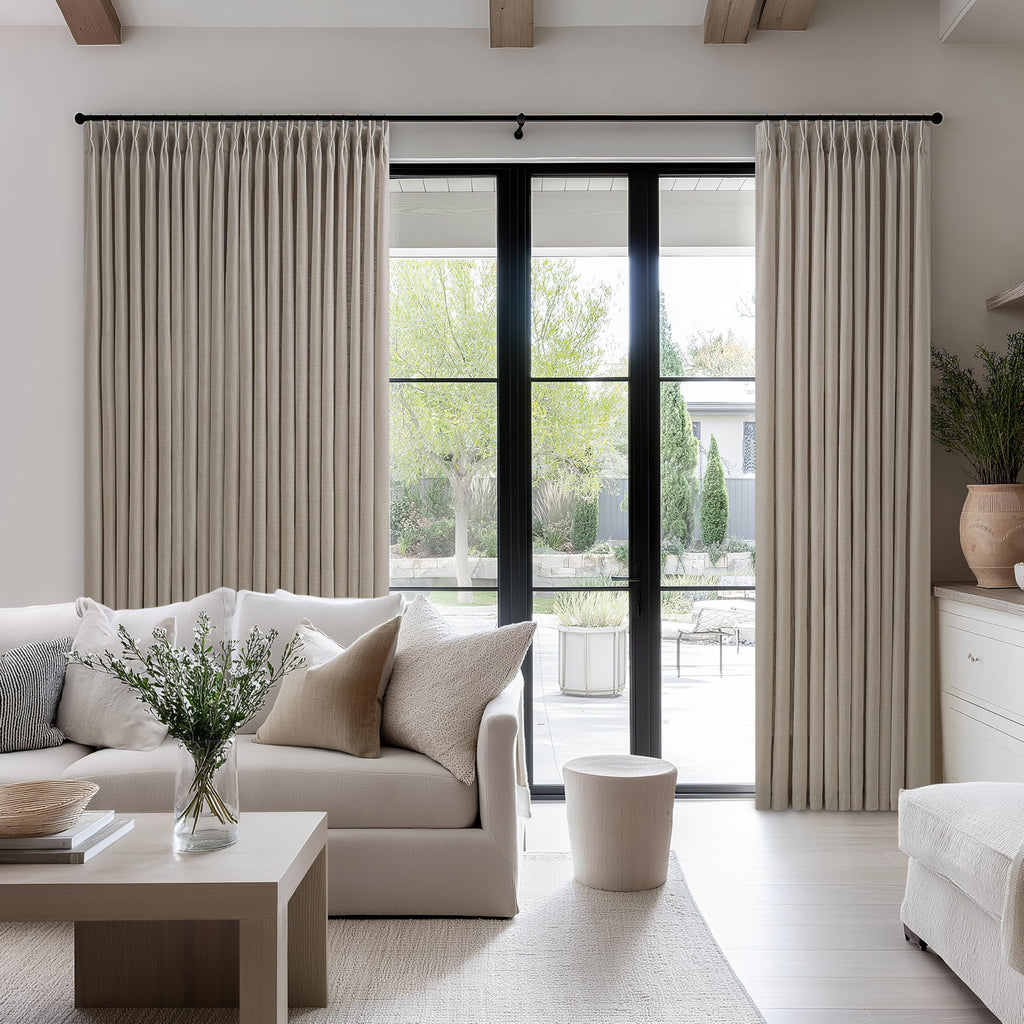 100 Inch Wide Curtains 84 Inches Long Linen Curtains Burlywood Birch