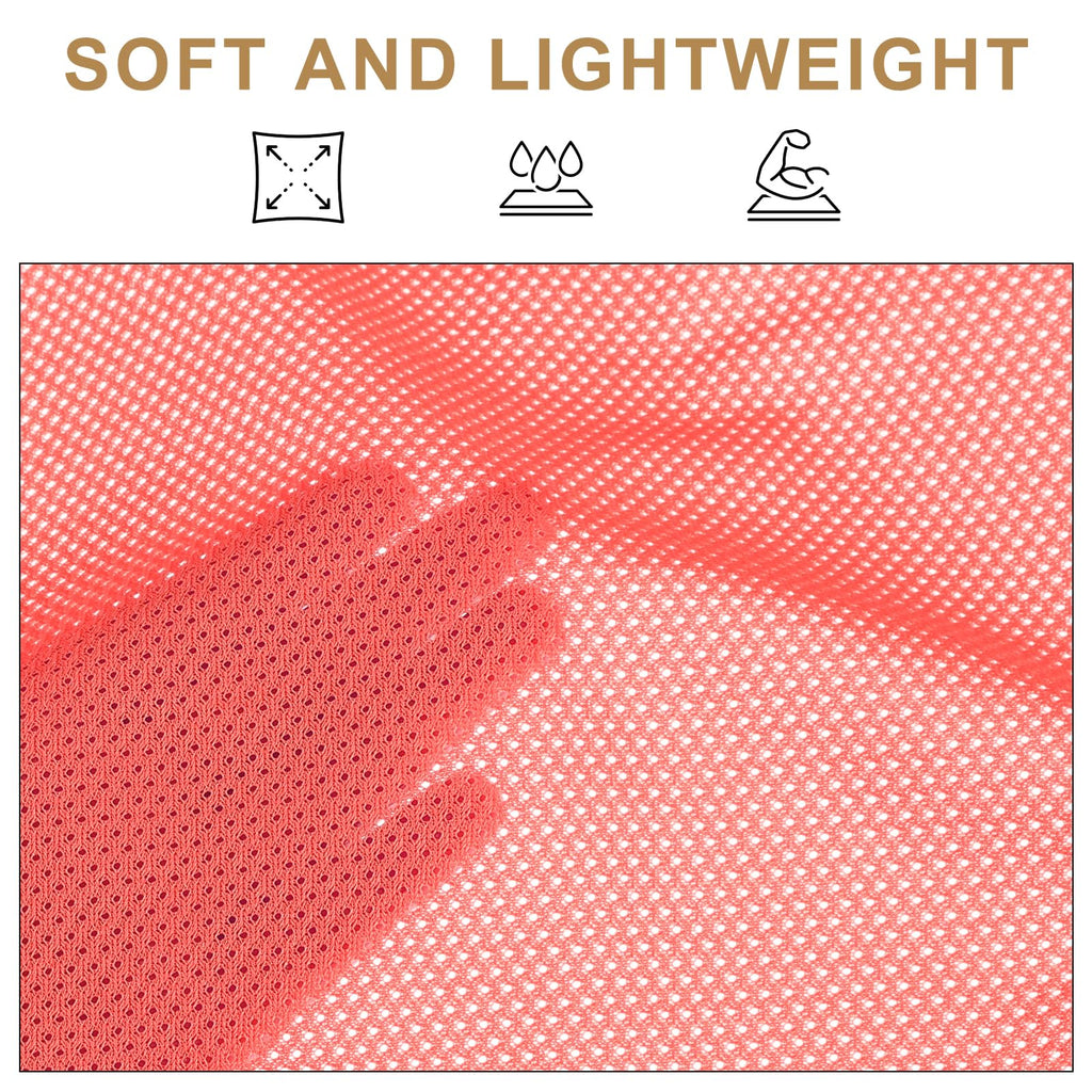 62 Inch Wide Mesh Fabric Slightly Stretchy, Flame Orange 2 Yard