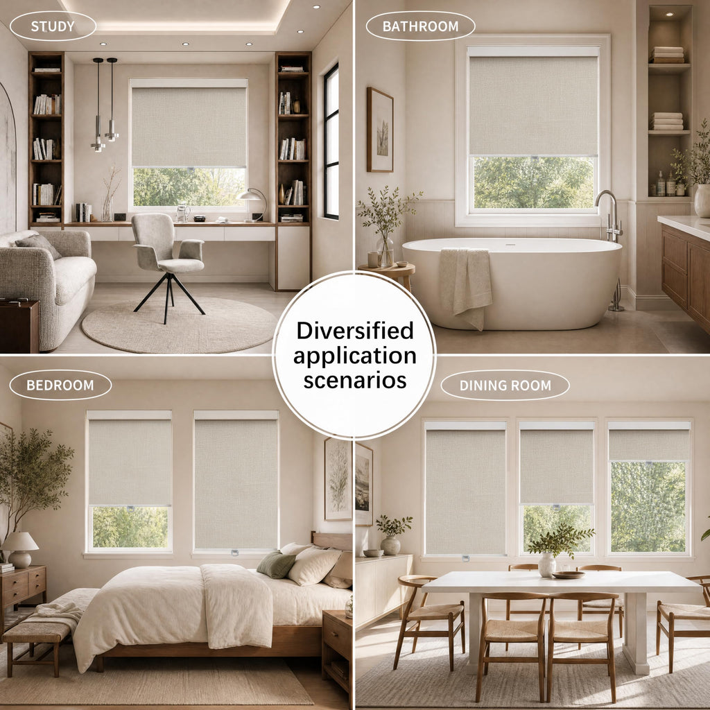 100% Cordless Free-Stop Roller Shades(Natural )