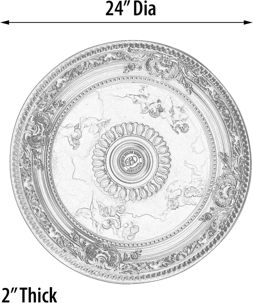 24in Cherub Sky Ceiling Medallion
