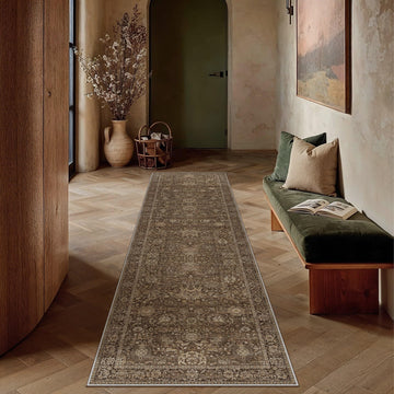 Hallway Runner Rugs 2x8 Brown Vintage Rug